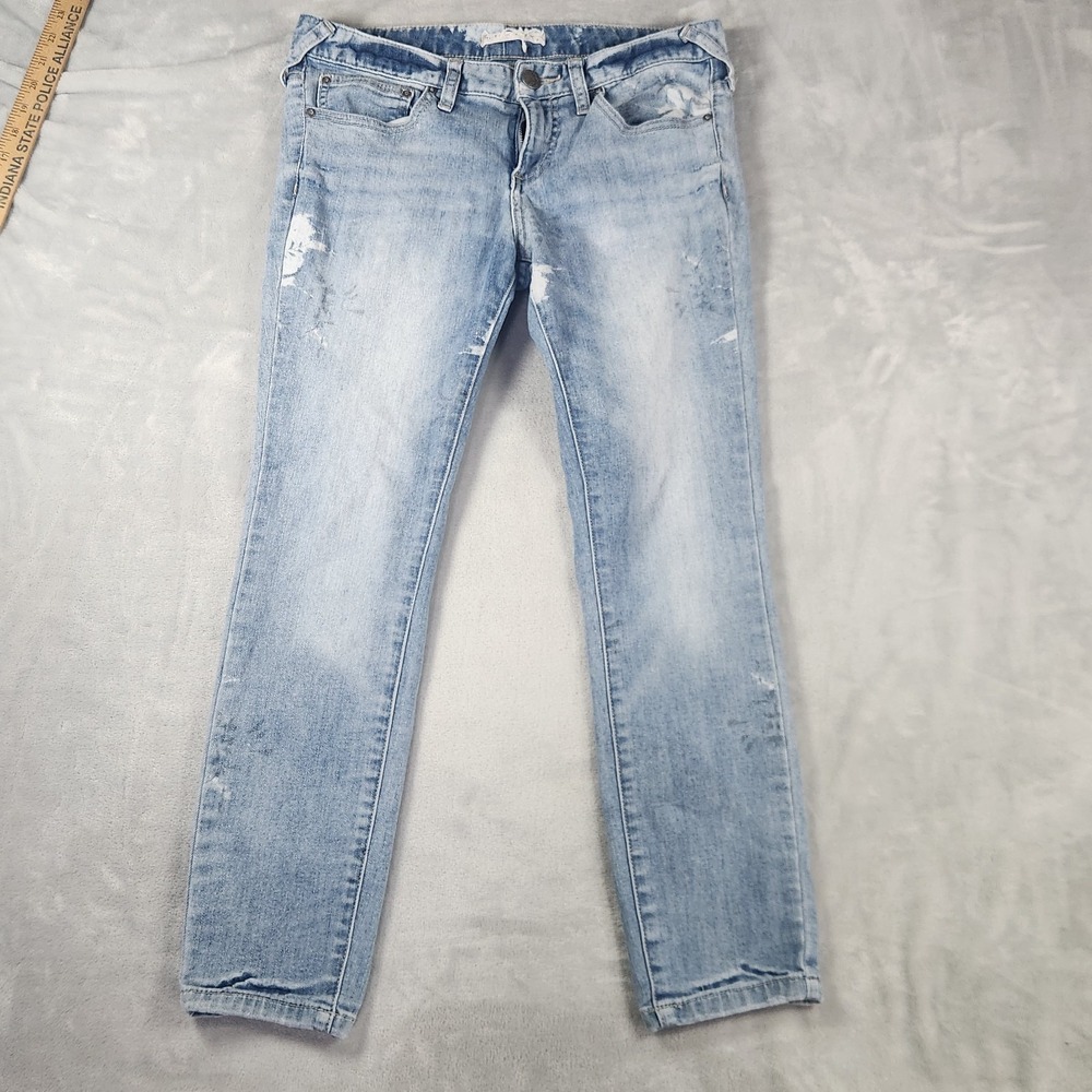 Free People Women's‎ Rose Bleached Straight Leg Denim Jeans Size 29 Boho Classic